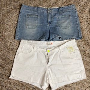 Lot of 2 Old Navy denim cutoff shorts